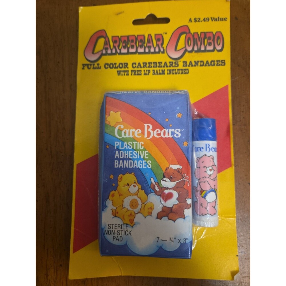 Care Bear Combo Bandages Lip Balm NOS New 1980s Vintage